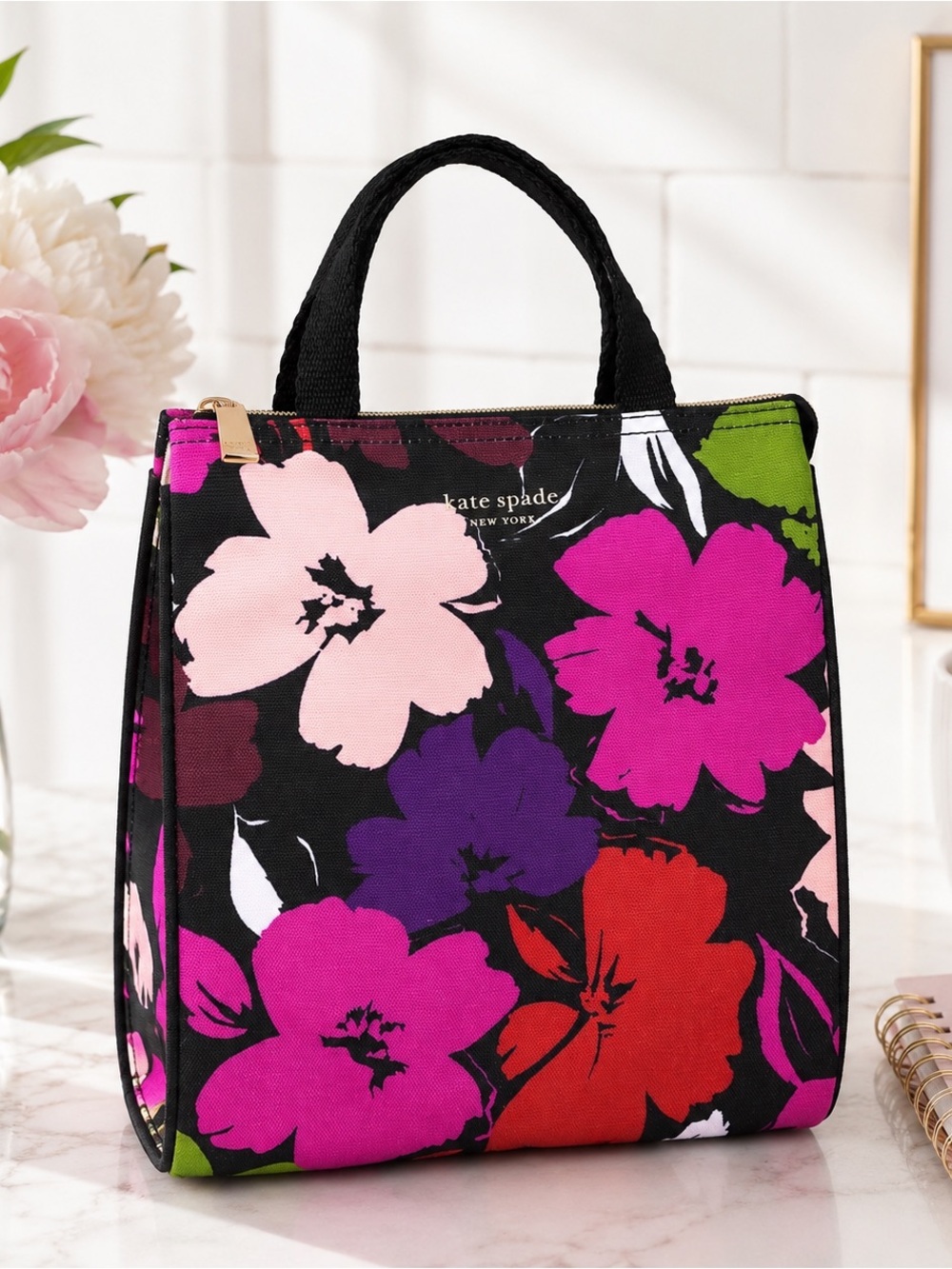 Kate Spade New York Floral Insulated Lunch Bag Tote NEW.